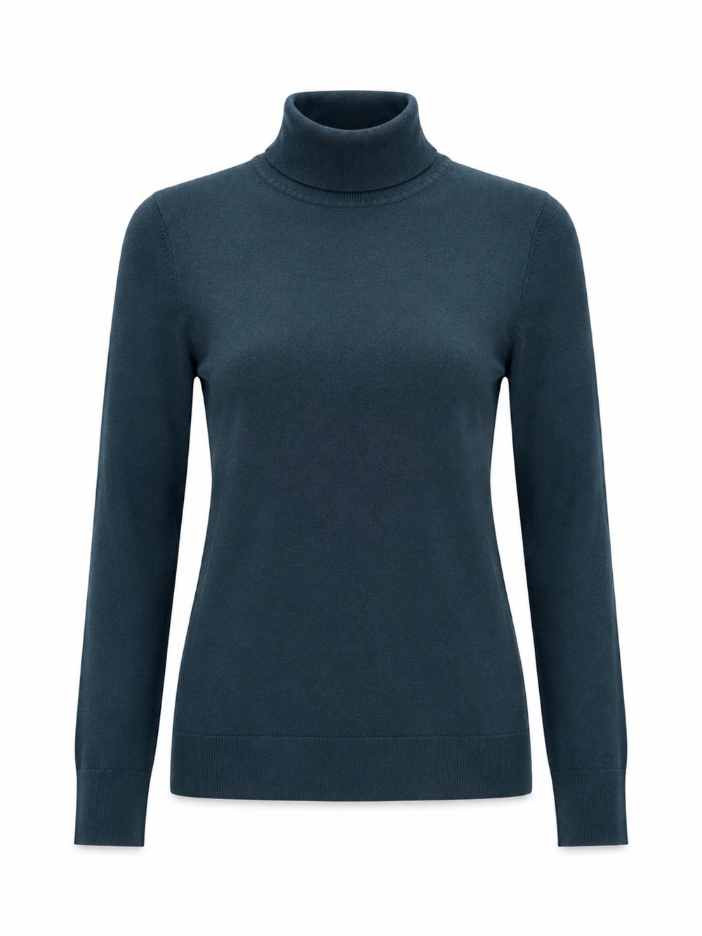 Ostin Womens Dark Emerald Green Turtleneck Sweater‎ Minimalist Knit LK6X5147 M